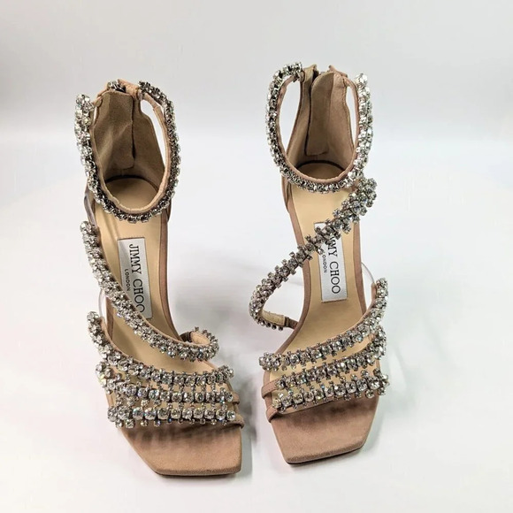 Jimmy Choo Women's Josefine 100 Crystal Heel Sandal Size 36 MSRP $2,195 **READ** - Picture 3 of 12